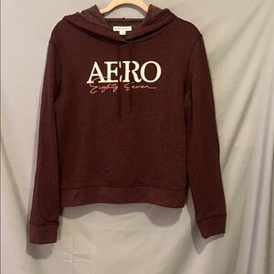 Aeropostale Burgundy Hoodie - Women Tops